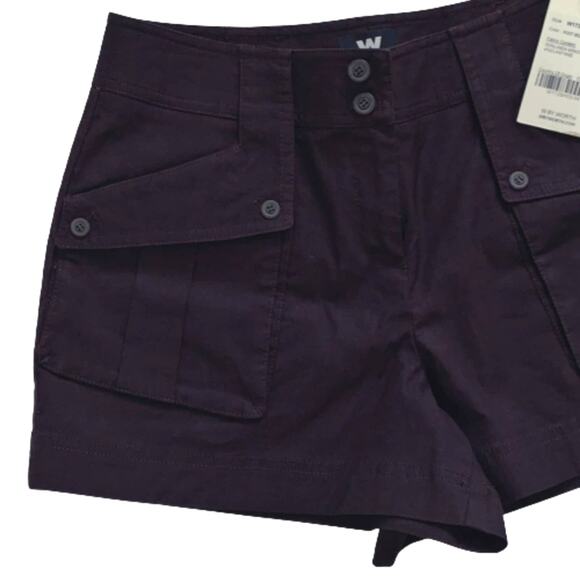 W By Worth Short Shorts Mary Kate Root Beer Cargo Shorts Size 4 NWT - Picture 5 of 14